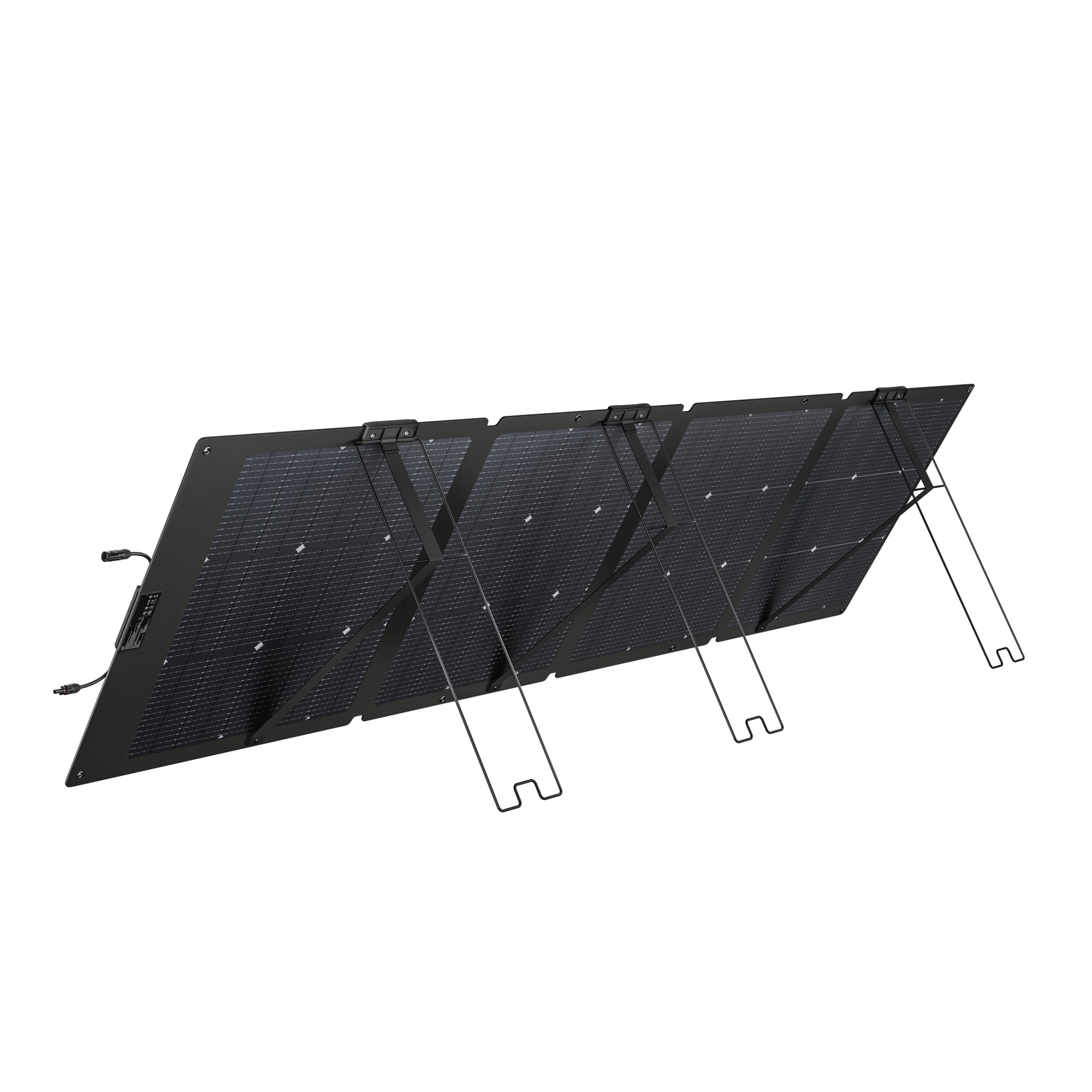 Alt View 11. EcoFlow - NextGen 220W Bifacial Portable Solar Panel - Black.
