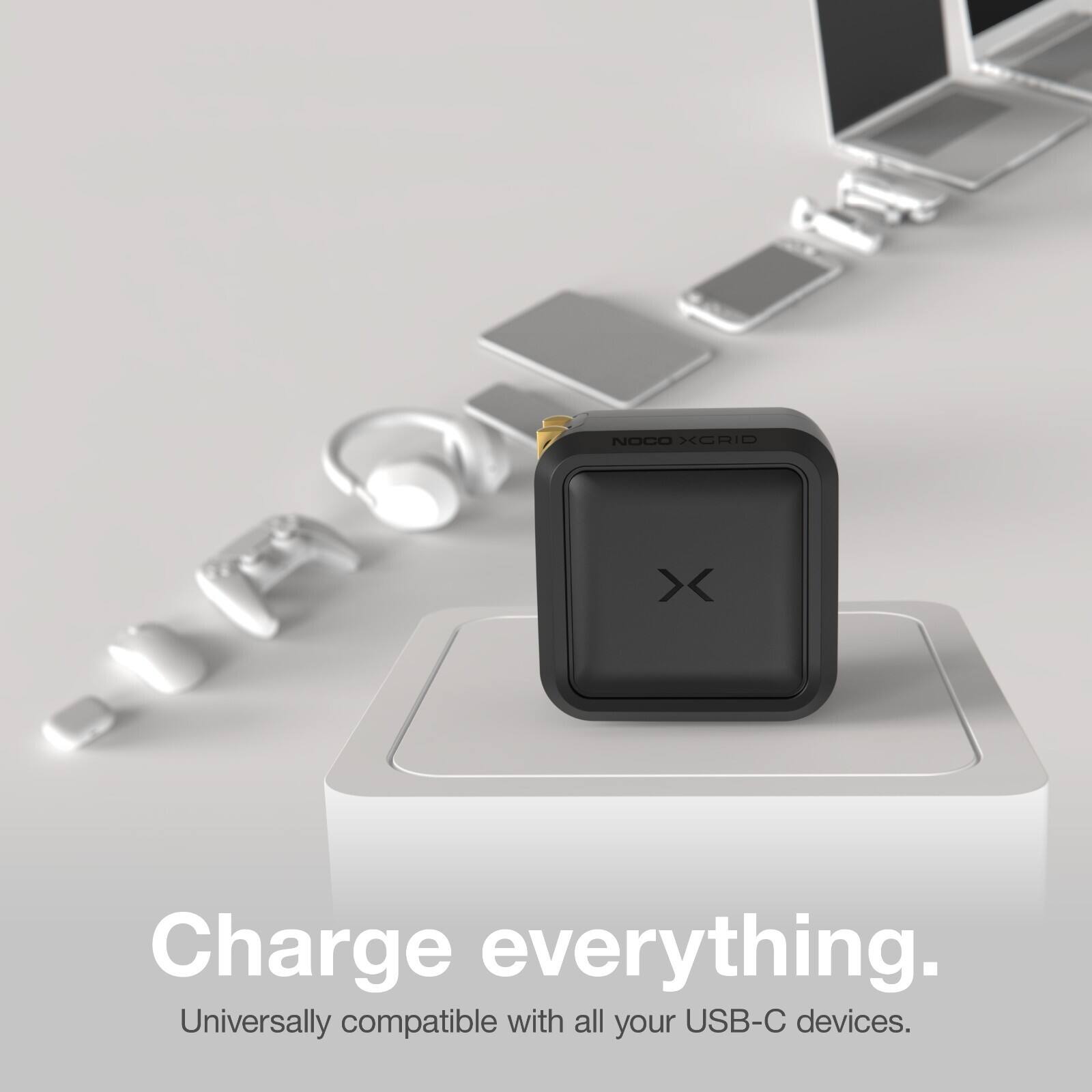 NOCO XGRID X  
Charge everything.  
Universally compatible with all your USB-C devices.