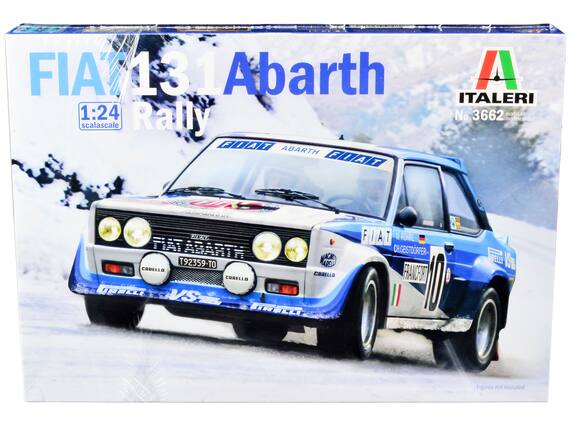 FIAT 131 Abarth
1:24 scale
Rally
ITALERI
No. 3662 model kit
W. ROHRL
CH. GEISTDOERFER
FRANCFORT
T92359-TO
Pirelli
CARELLO
Figures not included