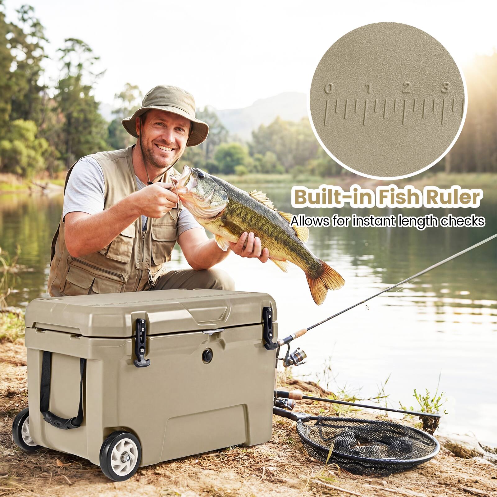 Built-in Fish Ruler  
Allows for instant length checks