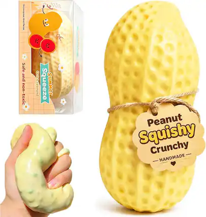 Decompress and Relax
Safe and non-toxic
Quick rebound Squeeze
SUMMER
Peanut Squishy Crunchy
HANDMADE