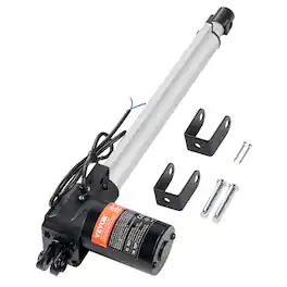 VEVOR - Linear Actuator 12V, 12 Inch Heavy Duty 1320lbs/6000N Linear Actuator, 0.19"/s Linear Motion Actuator - Black;Silver