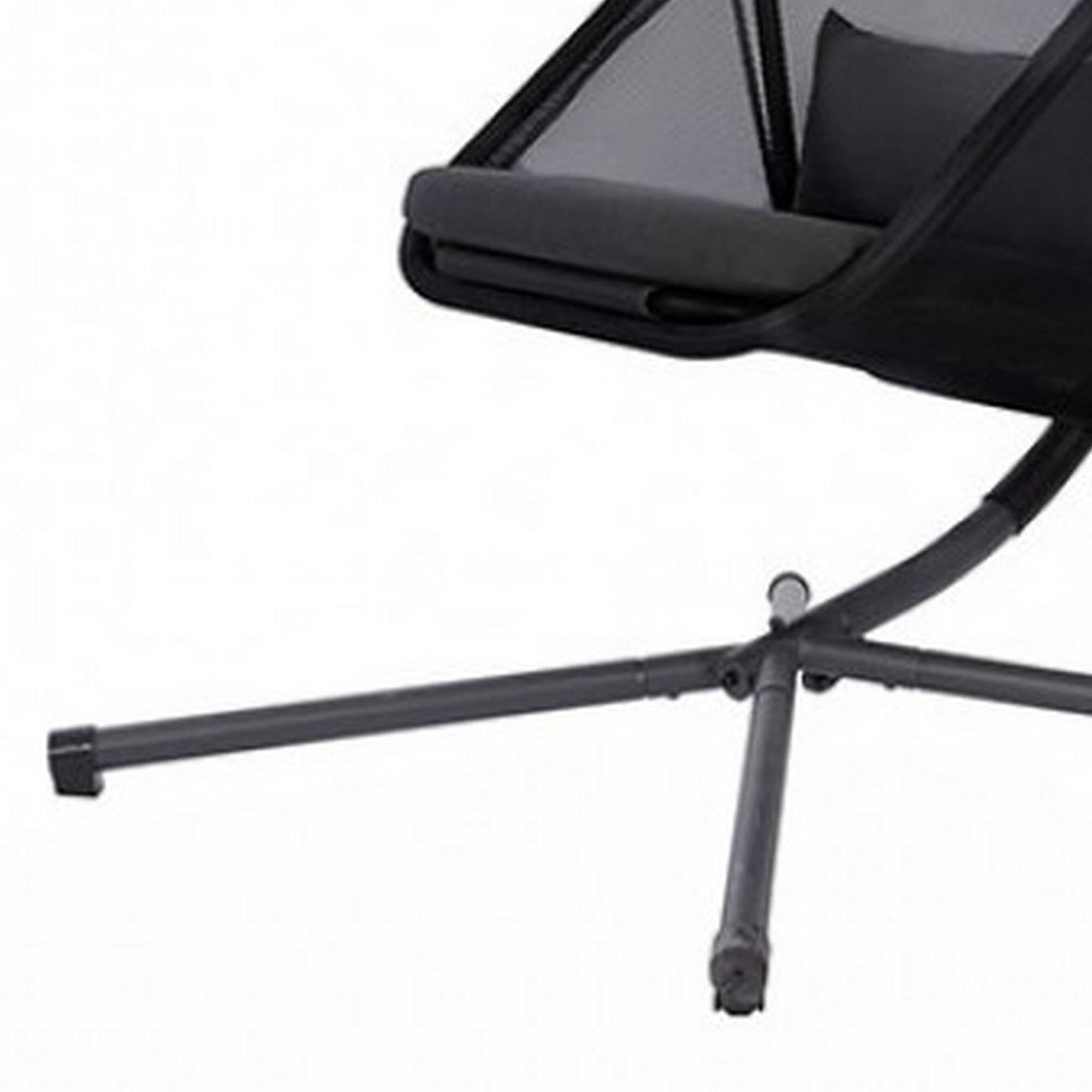 Alt View 3. Manhattan Lane - 28 Inch Swing Chair, Sturdy Steel Frame, Breathable Mesh - Black, Gray.