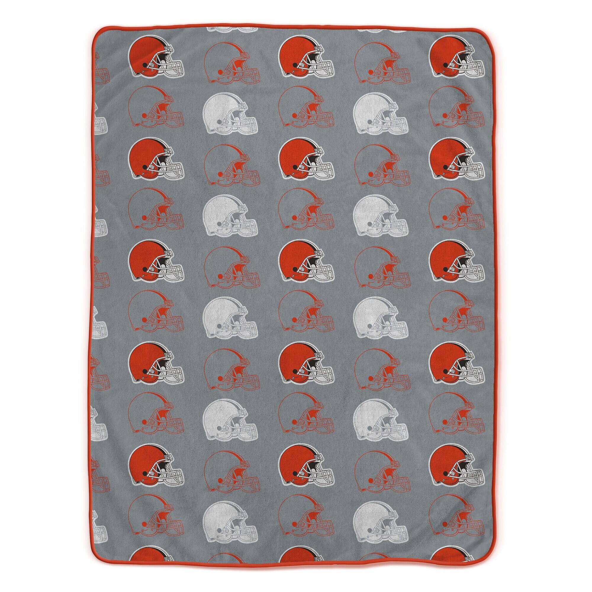 Front. Pegasus - Cleveland Browns 66" x 95" Oversized Logo Roll Ultra Cozy Blanket - Multicolor.