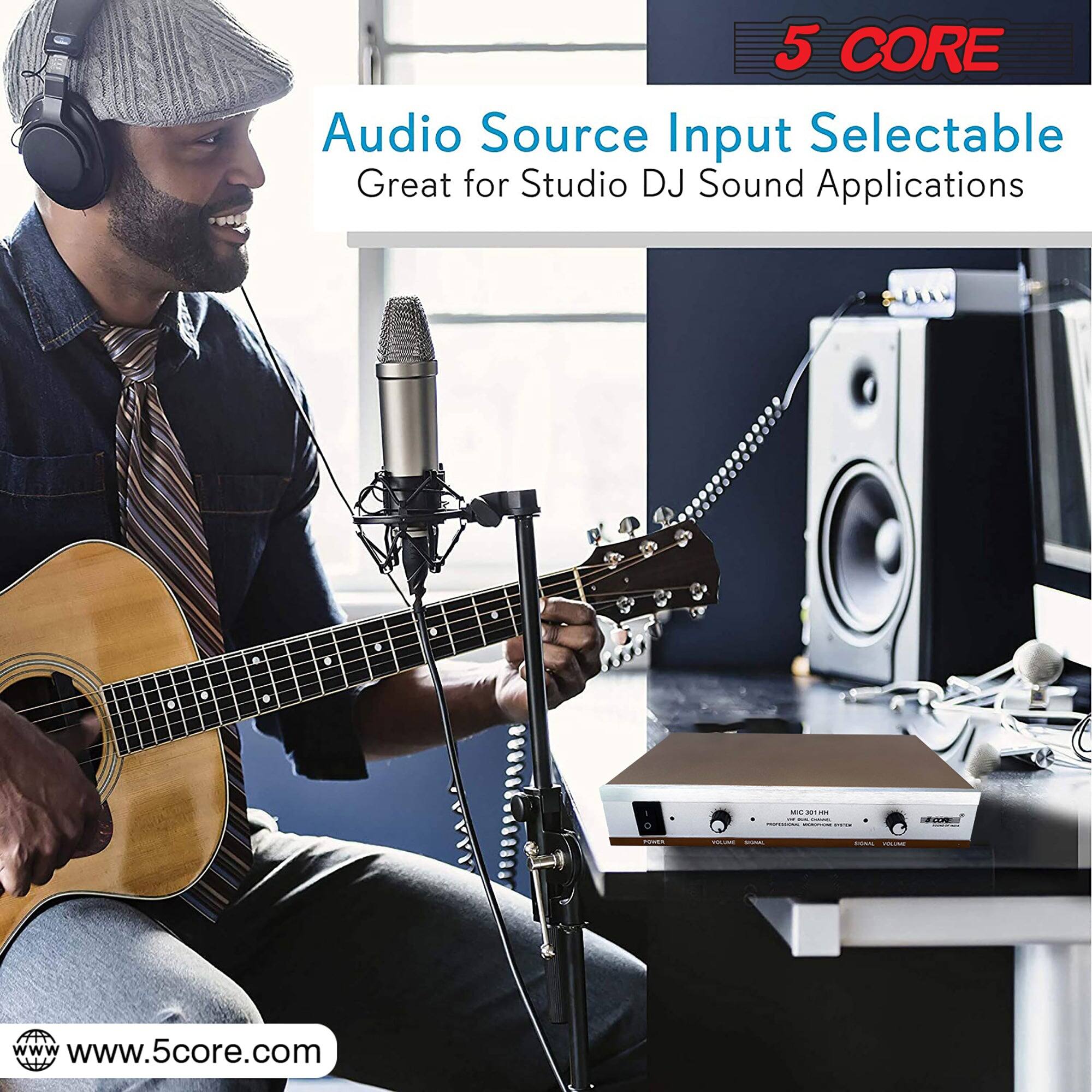 5 CORE Audio Source Input Selectable Great for Studio DJ Sound Applications - MC3M - www.5core.com