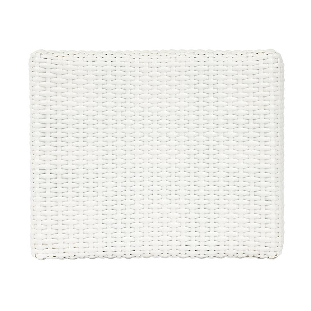 Left. Butler Specialty - Robias Rectangular Rattan 24.5" Counter Stool - Glossy White.