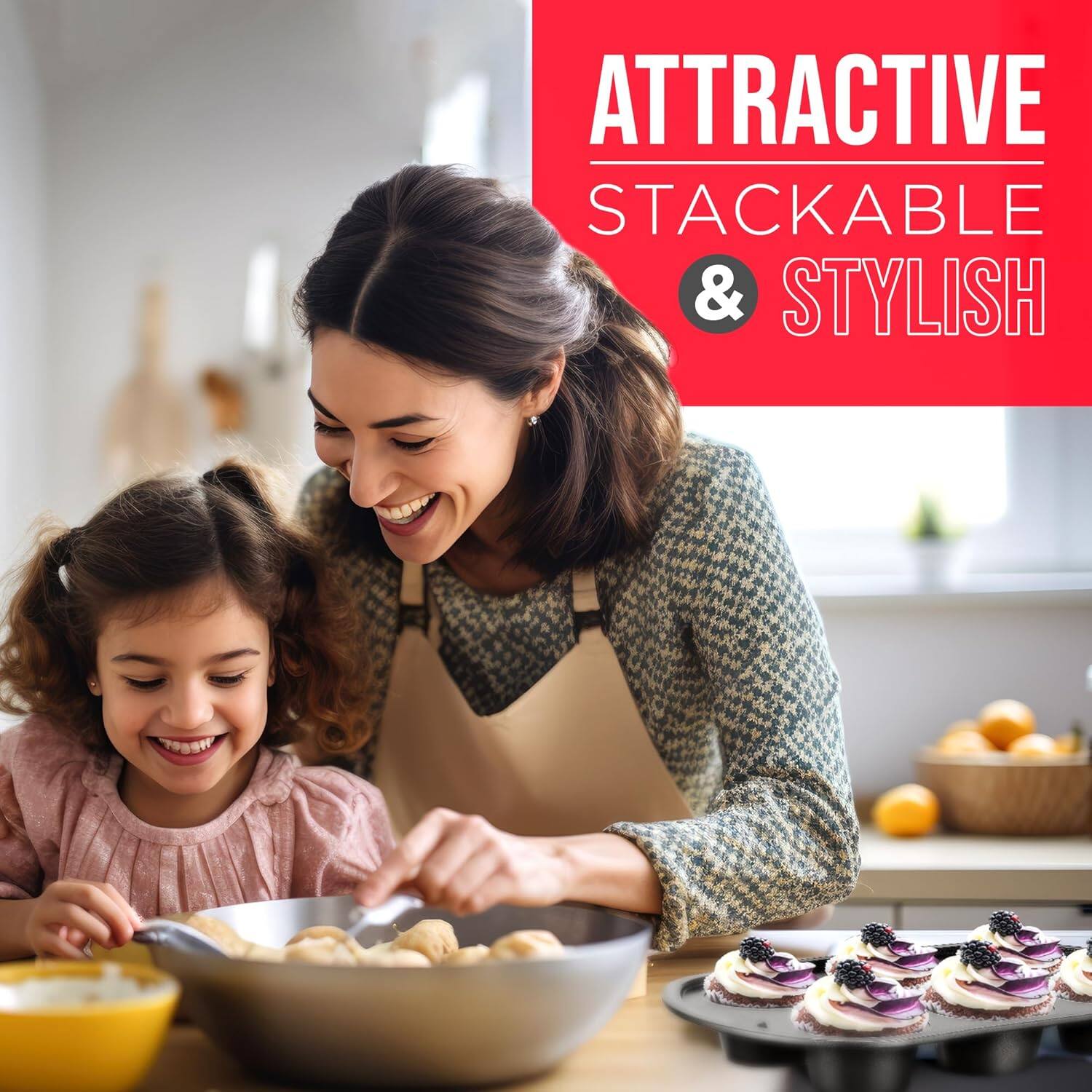 Attractive, stackable, and stylish.