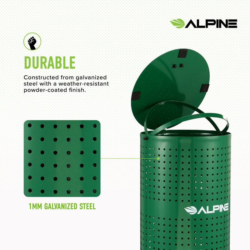 ALPINE, DURABLE, Constructed from galvanized steel with a weather-resistant powder-coated finish., 1MM GALVANIZED STEEL, ALPINE