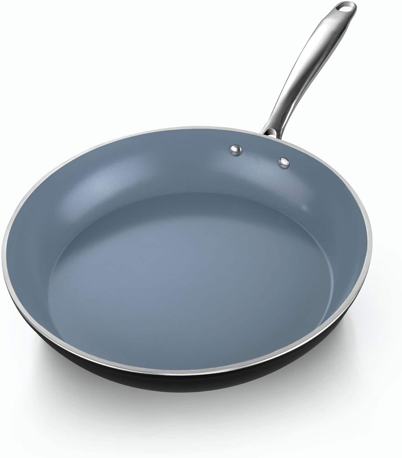 Cook N Home - Classic 12 Inch Ceramic Nonstick Frying Pan, Cookware Skillet Egg & Omelet Pan, Induction, Oven Safe, Black - black, gray price history on PriceWatchPro