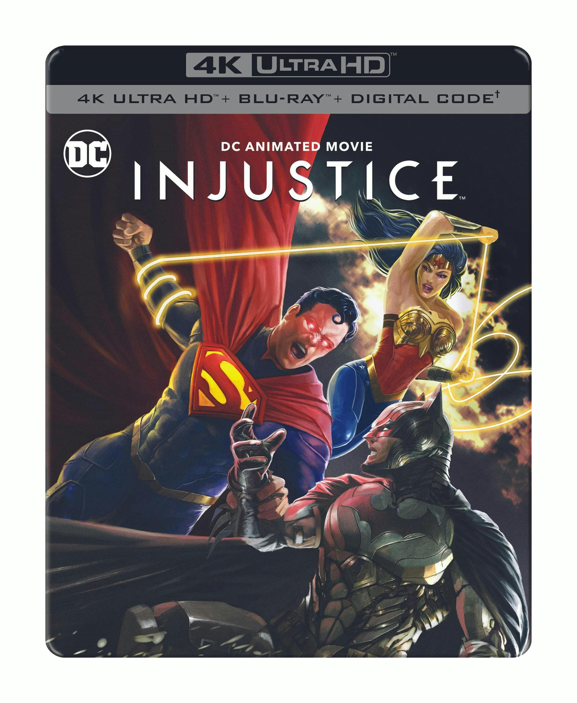 Front. Injustice (Steelbook/4K UHD + Blu ray + Digital) [UHD].