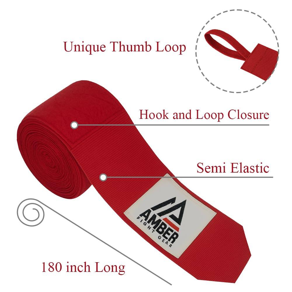 Unique Thumb Loop Hook and Loop Closure Semi Elastic FIGHT GEAR 180 inch Long