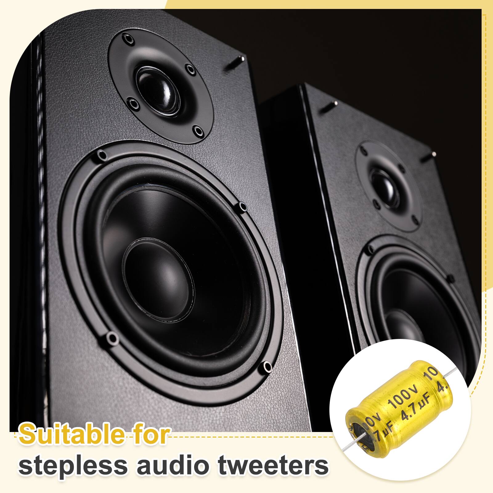 10 4 100v 4.7uF uF 0v 4.7 Suitable for 7F 7 stepless audio tweeters