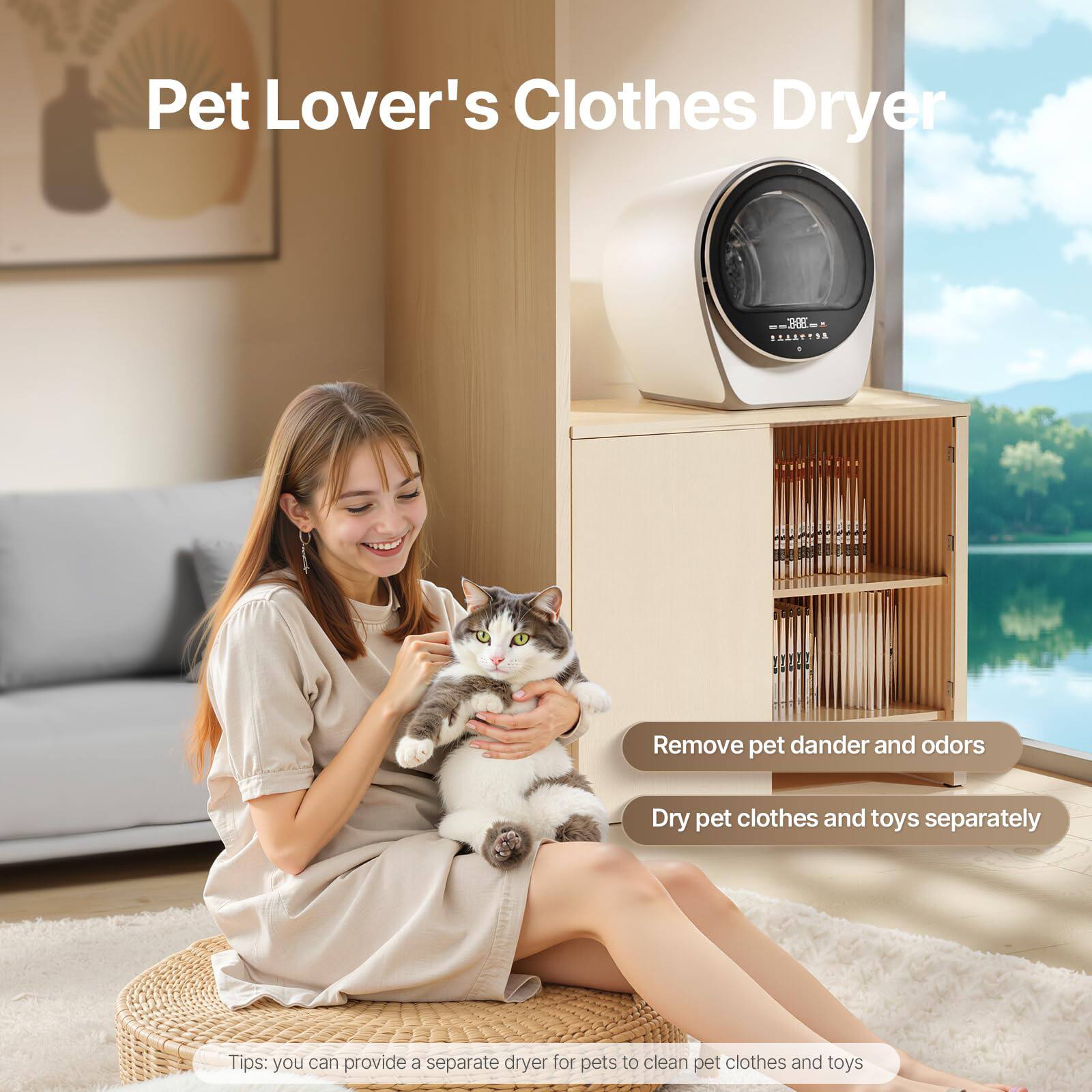 Pet Lover's Clothes Dryer

- Remove pet dander and odors
- Dry pet clothes and toys separately

Tips: you can provide a separate dryer for pets to clean pet clothes and toys