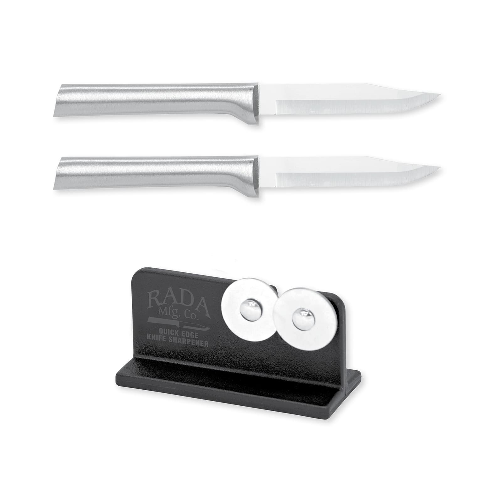 Rada - Cutlery 3.25-Inch Regular Paring Knife Set of 2, Handles & Quick Edge Knife Sharpener - Silver price history on PriceWatchPro