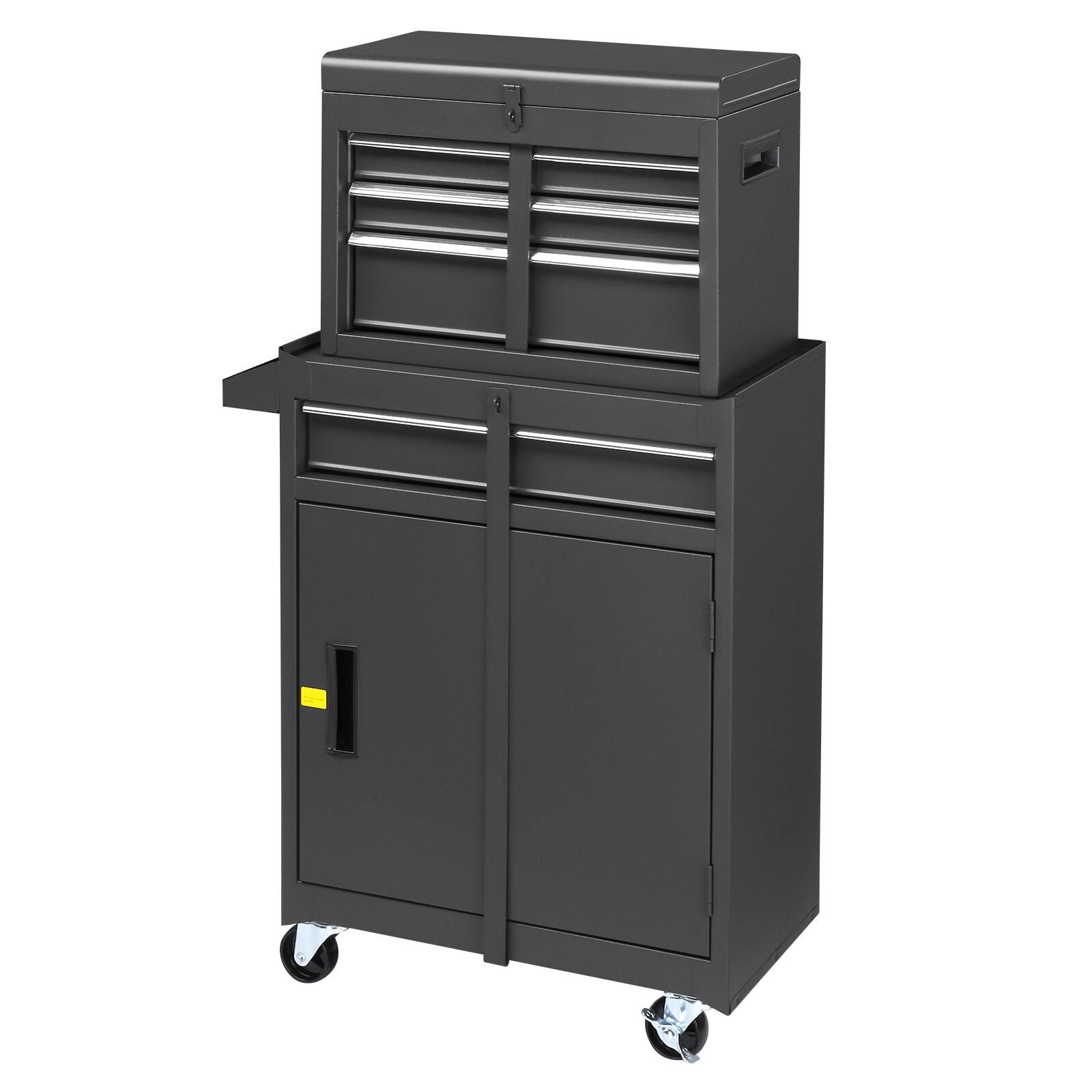 Alt View 2. Winado - Rolling 4-drawer Tool Chest Mechanic Tool Organizer Tool Box with Adjustable Shelf & Lockable Wheel for Garage, Workshop - Black.