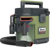 Shark - Refurbished MessMaster Portable 1 Gallon 7 Peak HP Corded Wet/Dry Shop Vac with Self-Rinsing & AnyBag technology - Olive Green - Front_Zoom