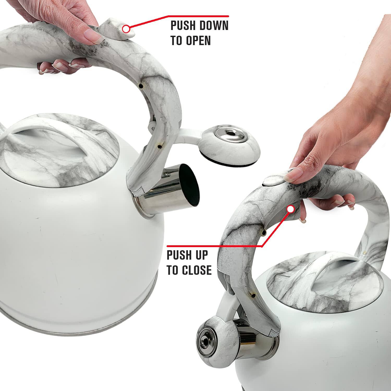 PUSH DOWN TO OPEN  
PUSH UP TO CLOSE