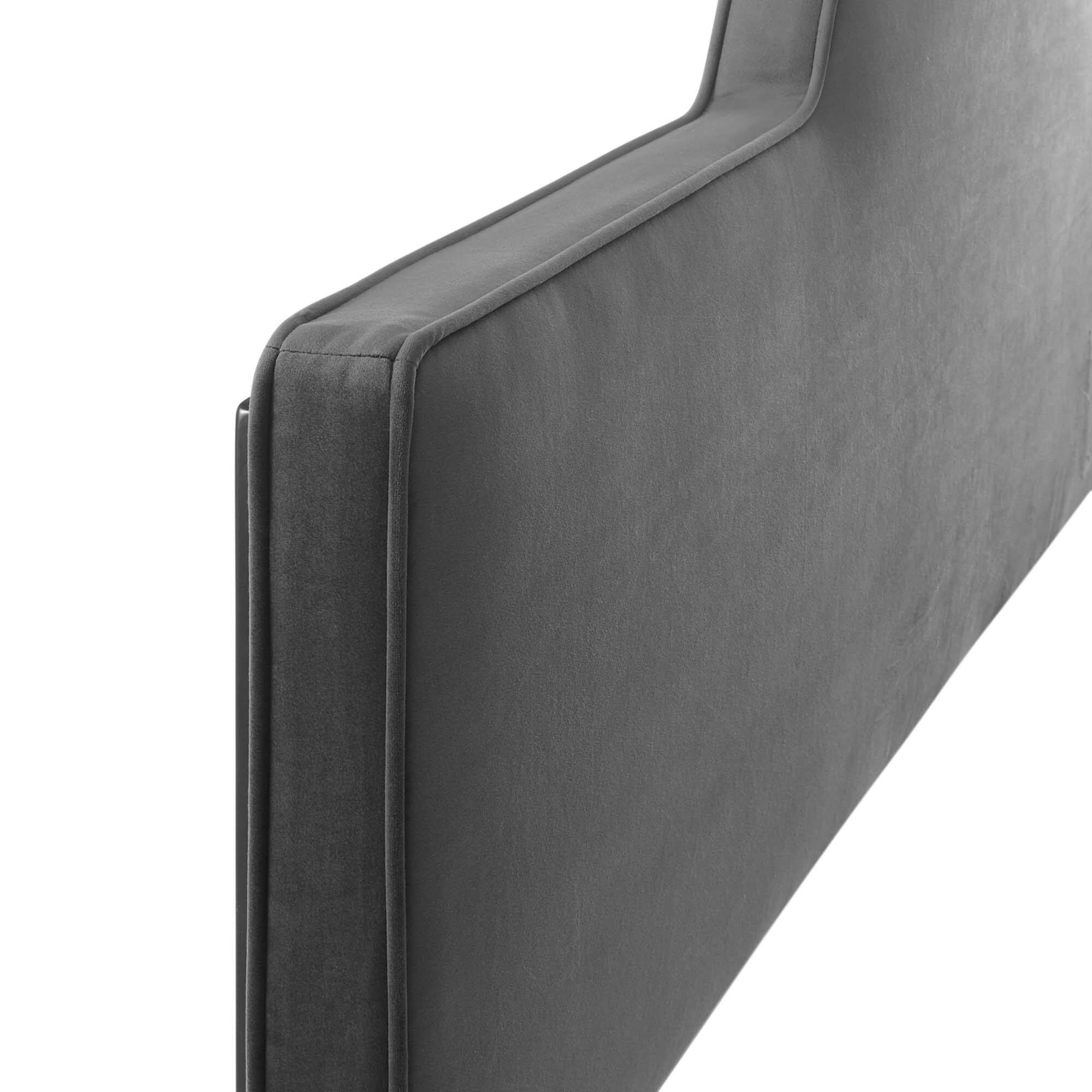 Back. Modway - Dawn Performance Velvet Twin Headboard by Modway - Charcoal.