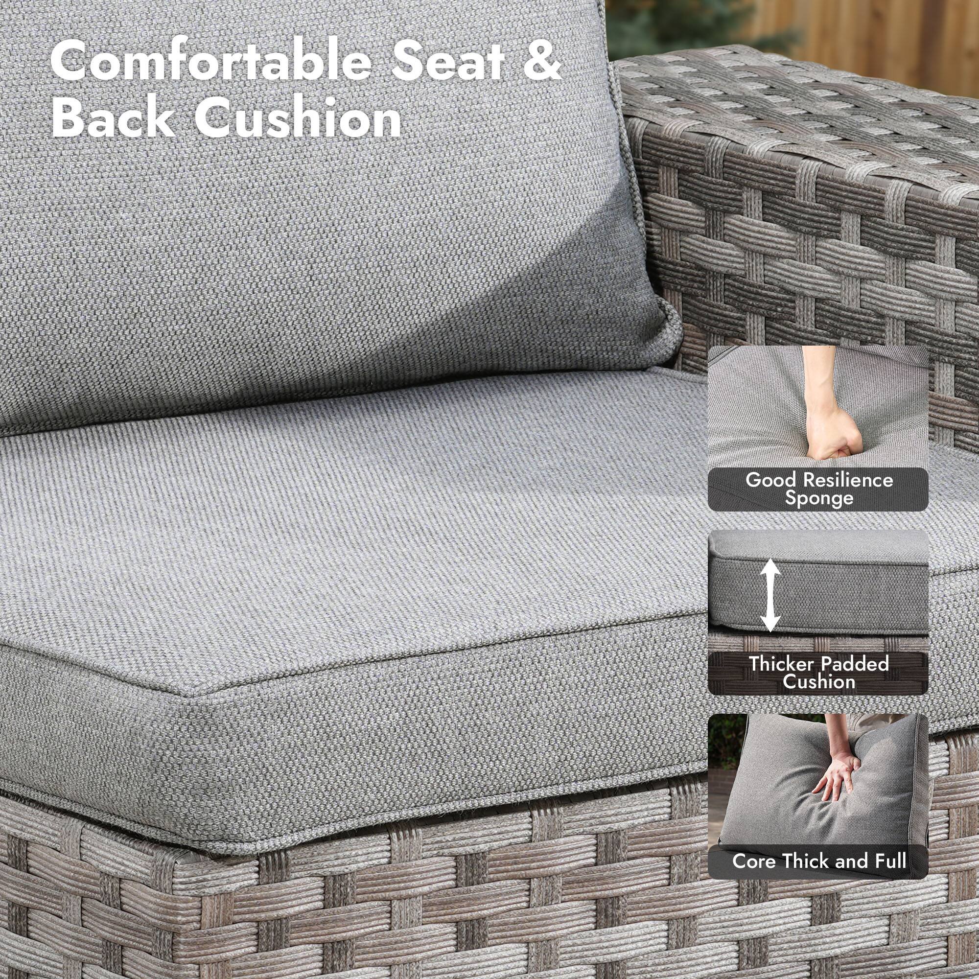 Comfortable Seat & Back Cushion

- Good Resilience Sponge
- Thicker Padded Cushion
- Core Thick and Full