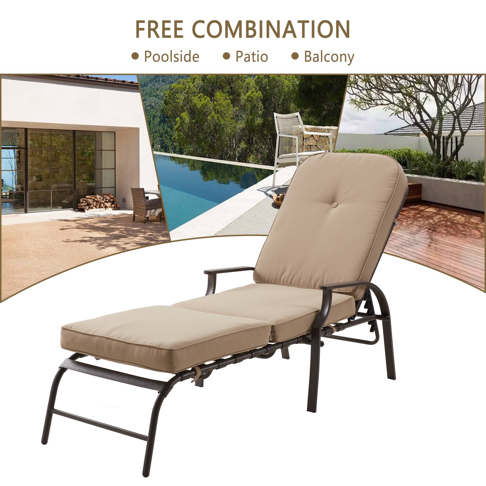 FREE COMBINATION  
• Poolside  
• Patio  
• Balcony
