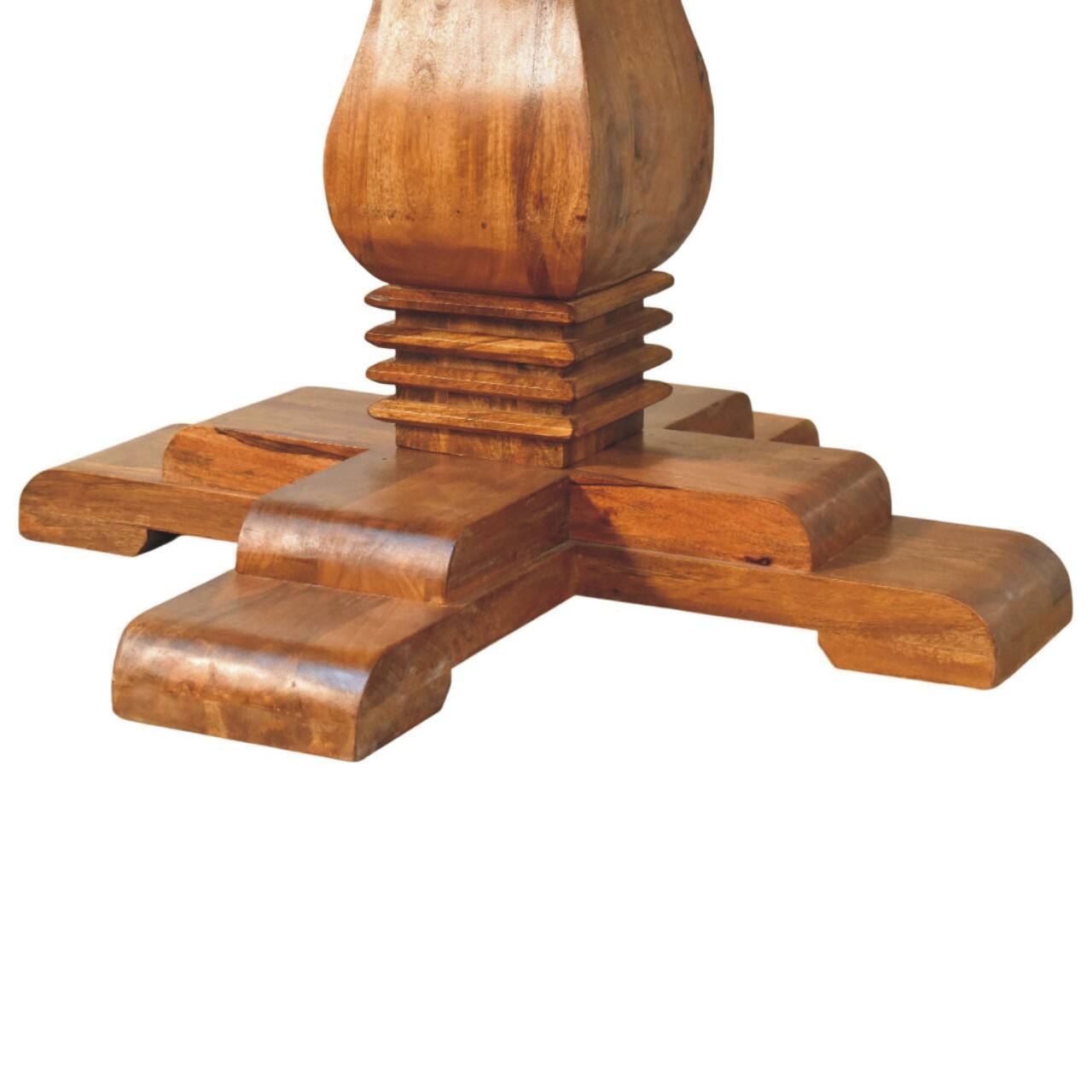 Alt View 4. Artisan Furniture - Round Pedestal Dining Table, Brown - Brown.