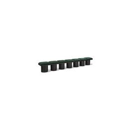 Meridian Furniture - Pavilion Bench - Green Boucle Fabric