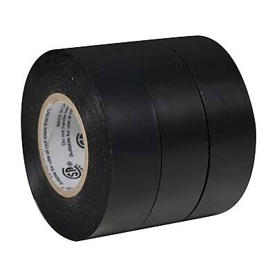 Alt View 1. Duck - Professional Heavy Duty Vinyl Electrical Tape, 0.75" x 50', 3/Pack - Black.