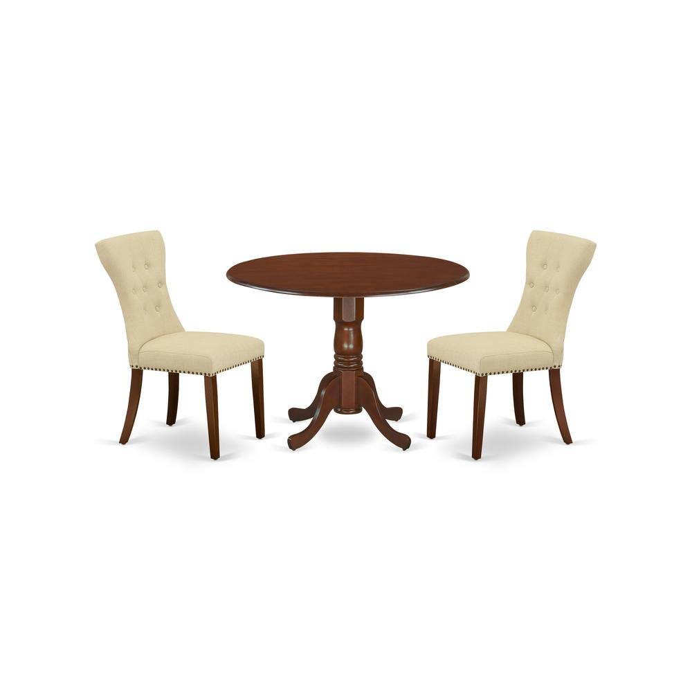 Back. East West Furniture - Dining Room Set Mahogany - Brown.
