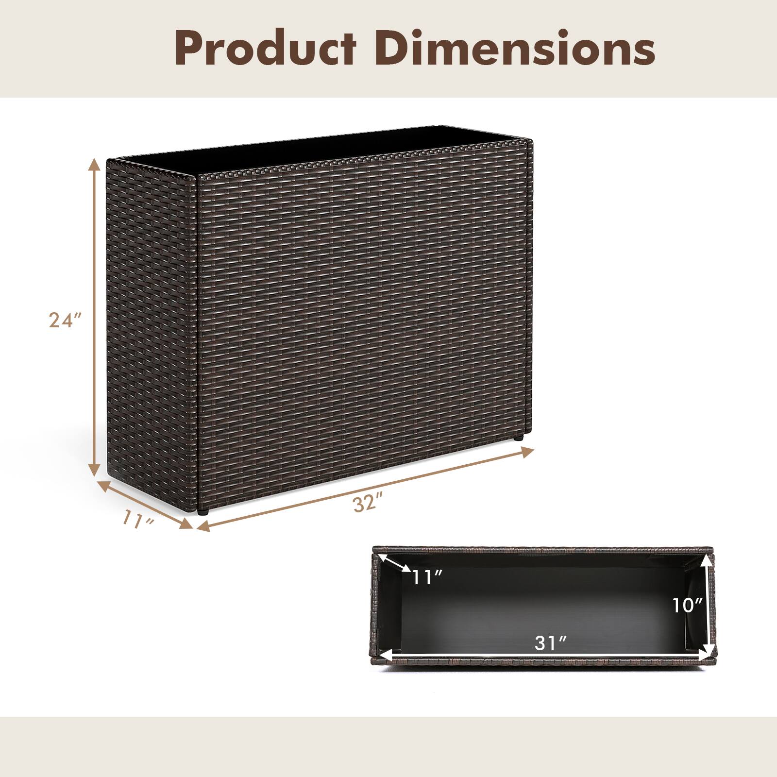 Product Dimensions
24"
11"
32"
11"
10"
31"