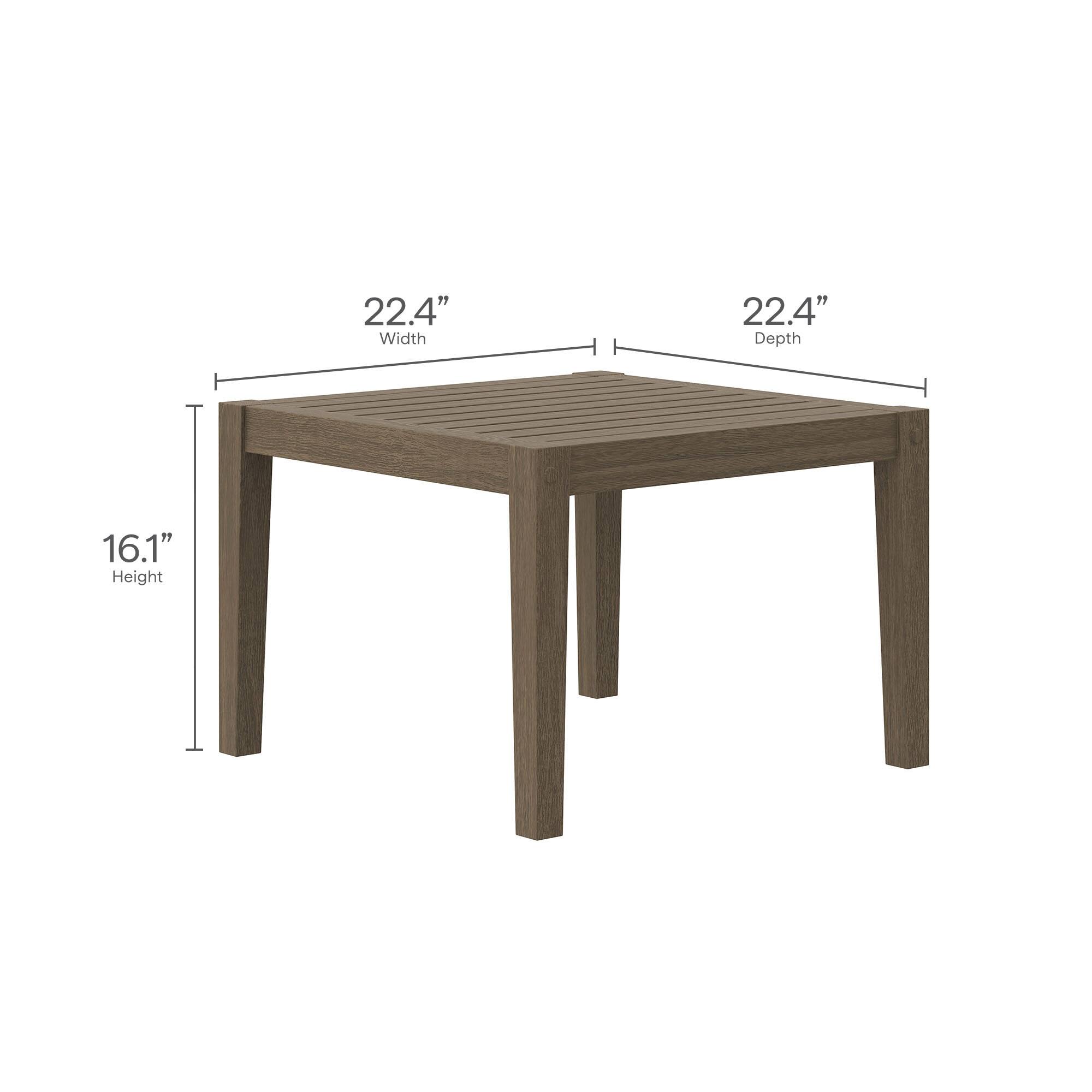 22.4" Width  
22.4" Depth  
16.1" Height