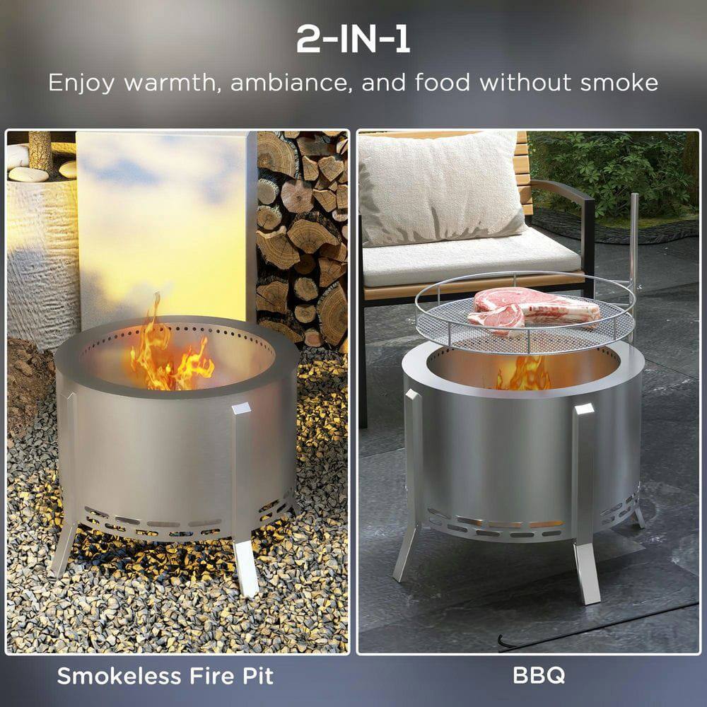 2-IN-1  
Enjoy warmth, ambiance, and food without smoke  

Smokeless Fire Pit  
BBQ