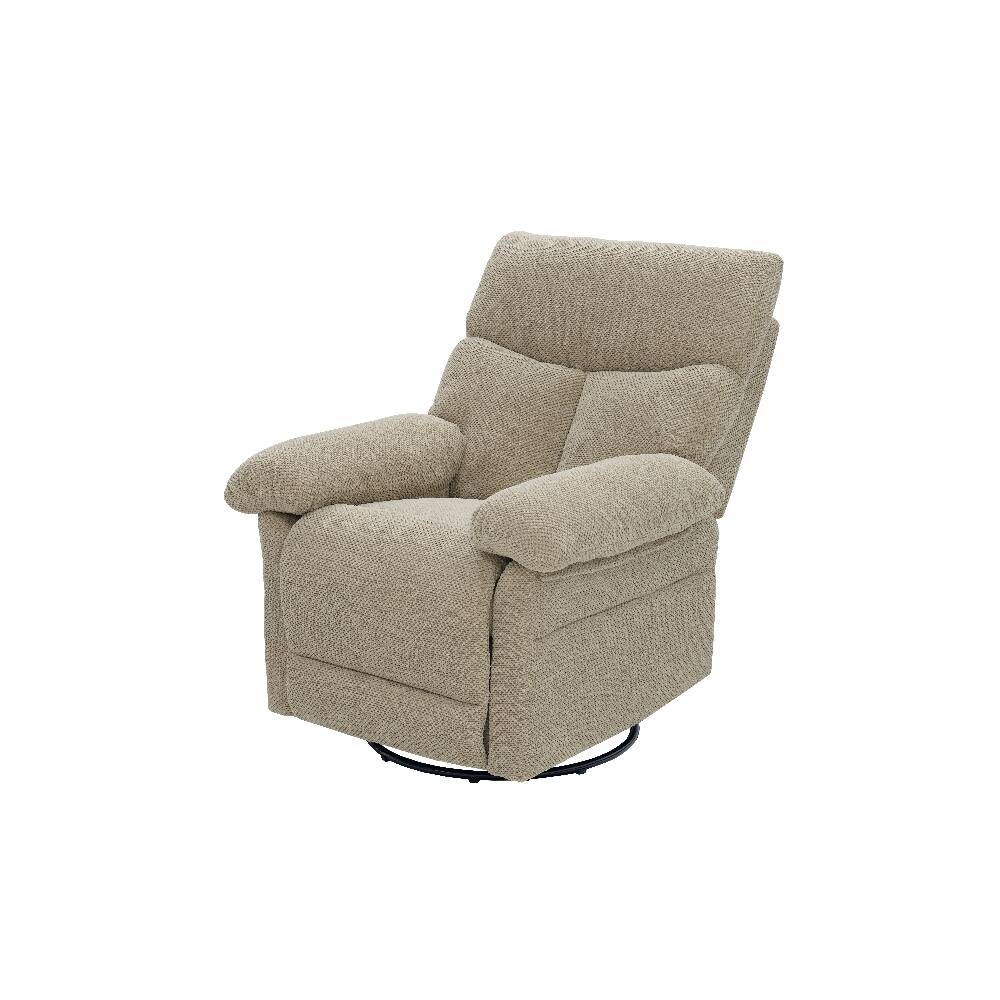 Alt View 7. Ropilly - Ropilly Modern swivel rocker recliner, camel fabric glider armchair for living room - Camel.