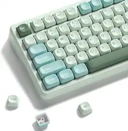 Womier - PBT Keycaps,MOA Profile Custom Keycaps Set for MX Cherry Switches Mechanical Keyboard - Green
