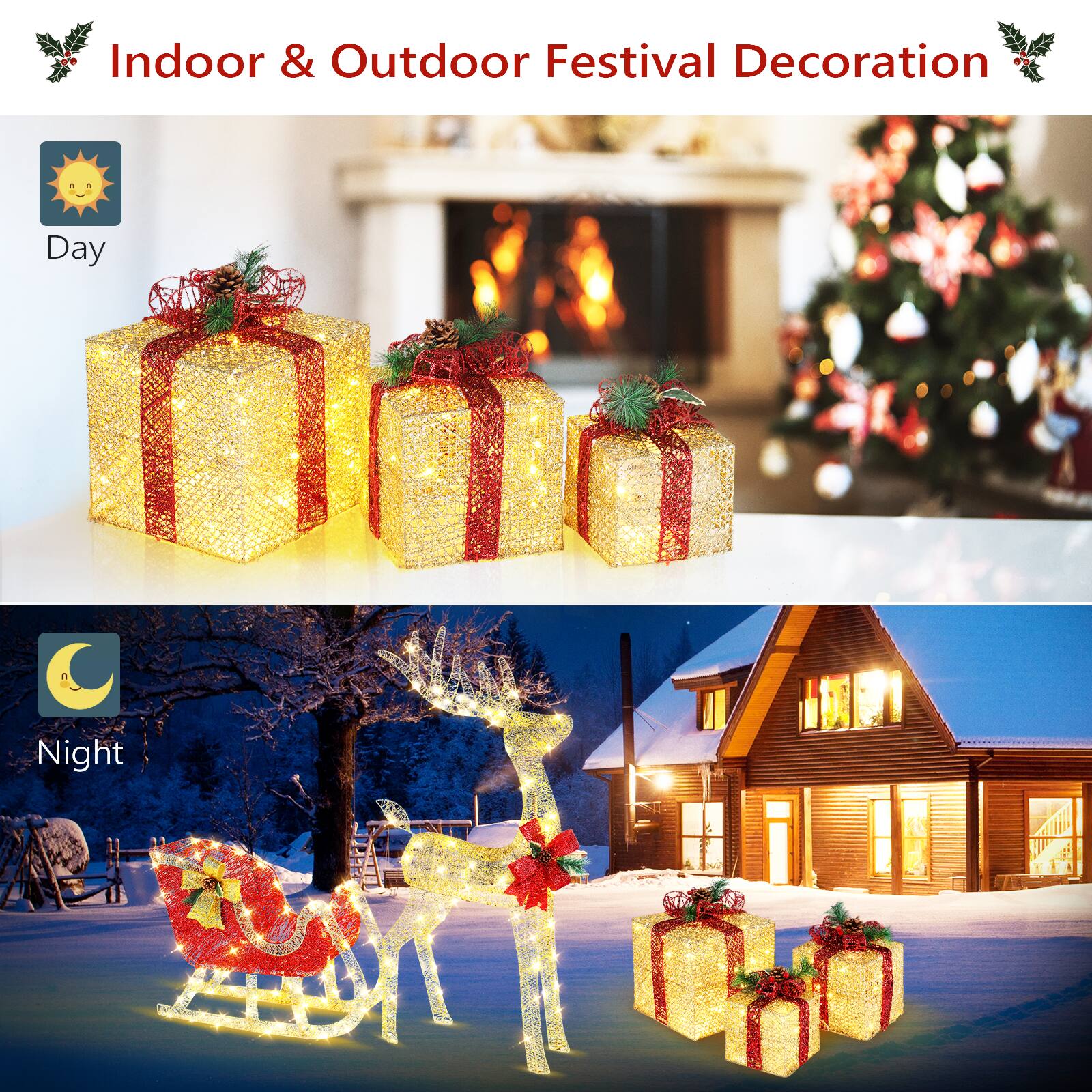 Indoor & Outdoor Festival Decoration

Day

Night