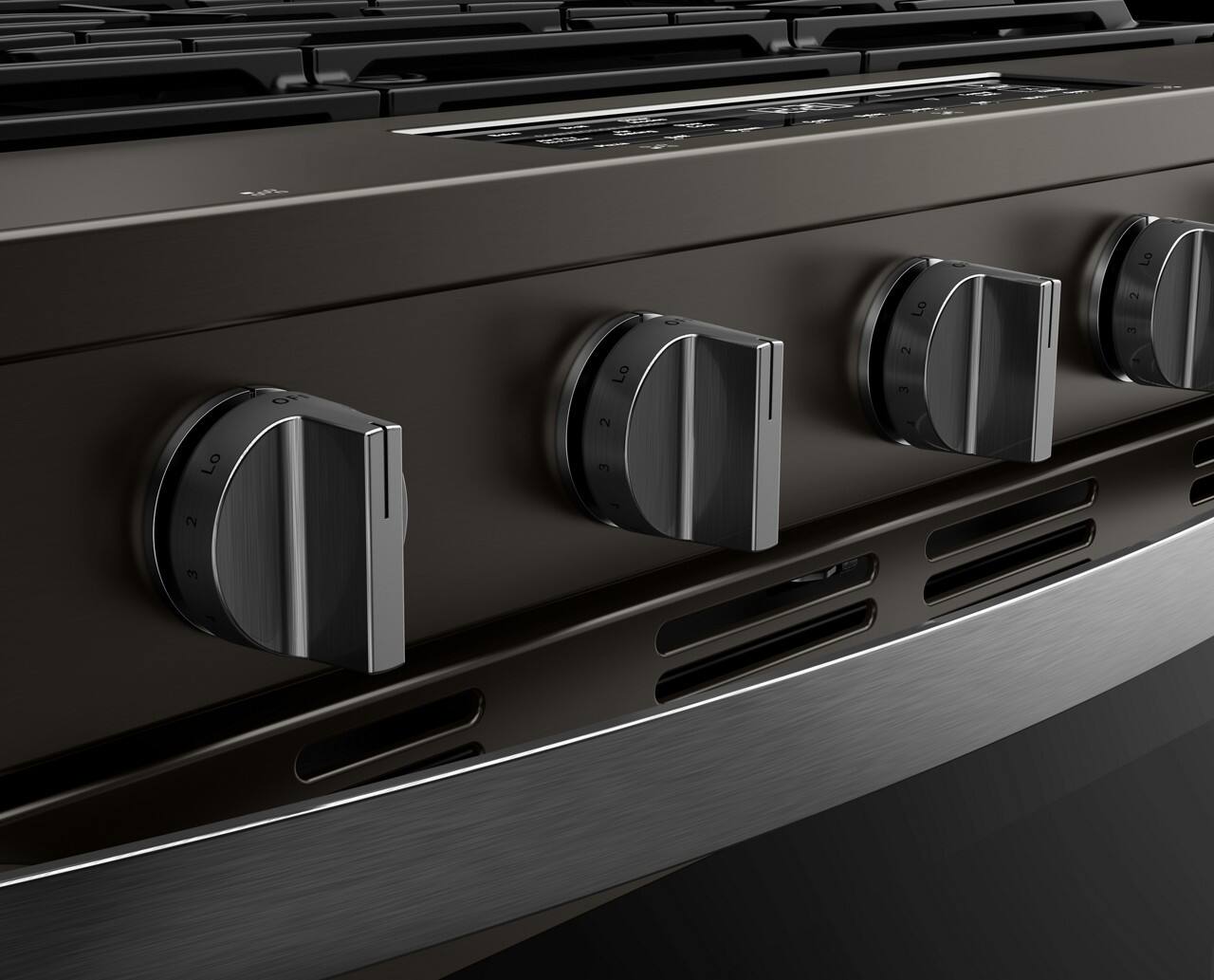 Alt View 7. Whirlpool - 5.0 Slide-In Gas Range with Air Cooking Technology - Black-on-Stainless.