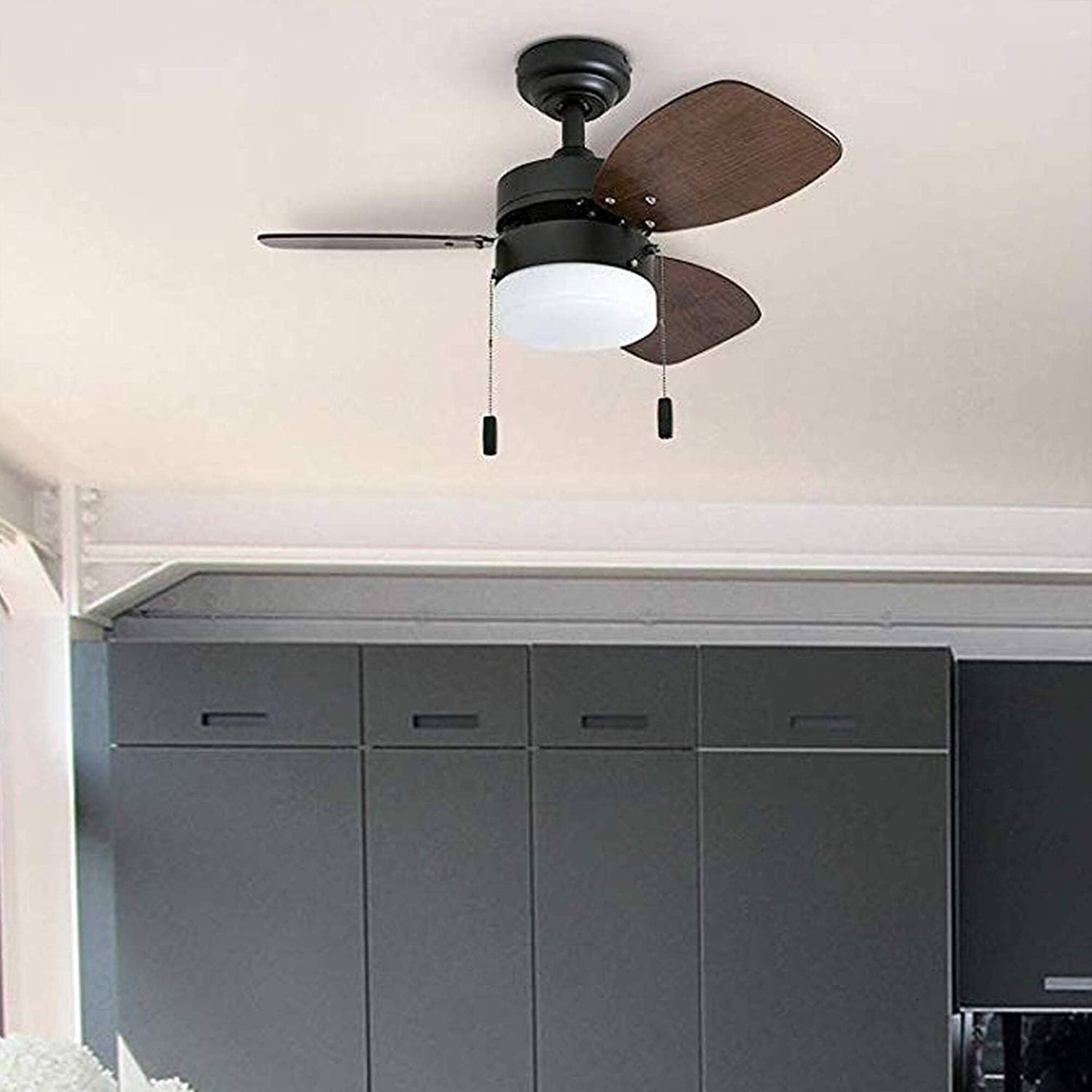 Alt View 6. Honeywell - Honeywell Ocean Breeze 30" Indoor Ceiling Fan with Light & Pull Chain, Bronze - Bronze.