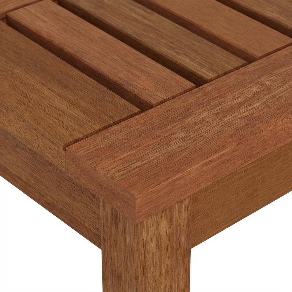 Alt View 1. Outdoor Escape - Teak Oil Hardwood Outdoor Backless Bench With Neutral Finish For Patio Use - Natural.