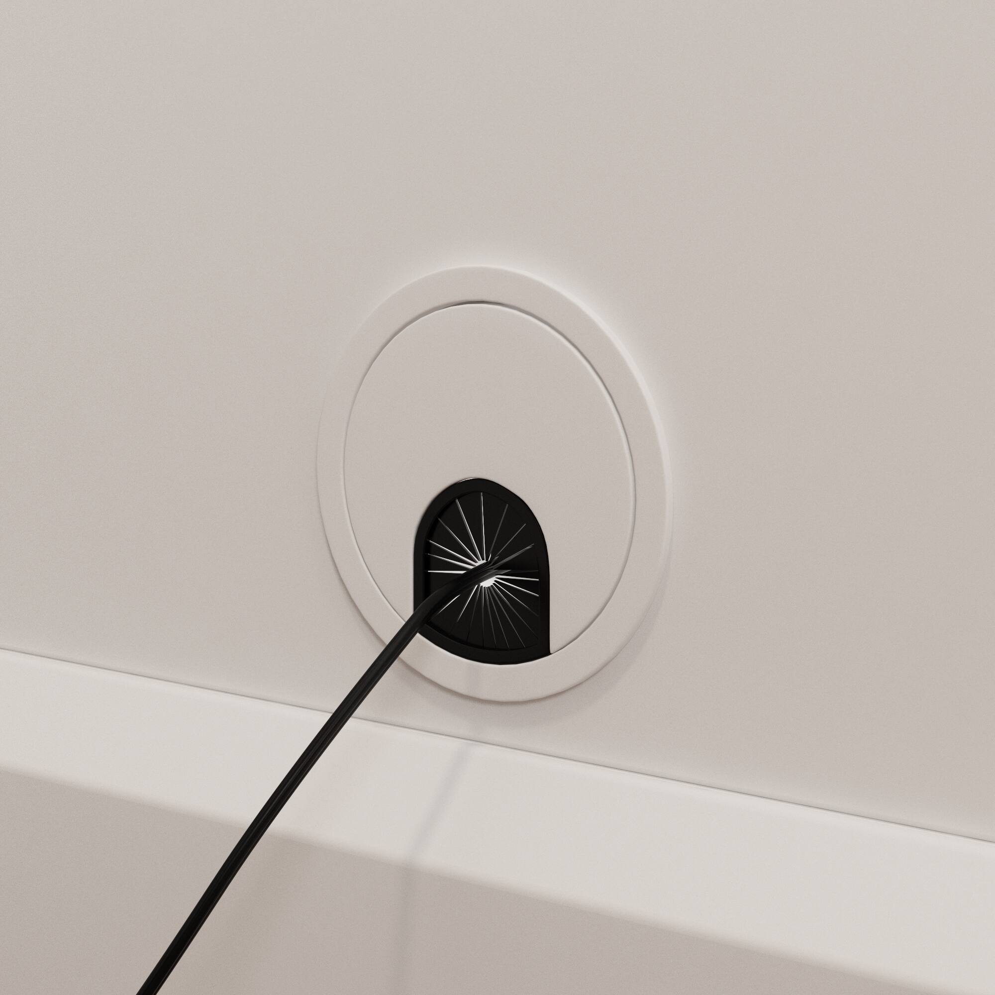 Alt View 9. Famapy - Smart Lift TV Console for Up to 50 Inch TV, Remote Control Media Cabinet with Hidden Storage Entertainment Center - White.