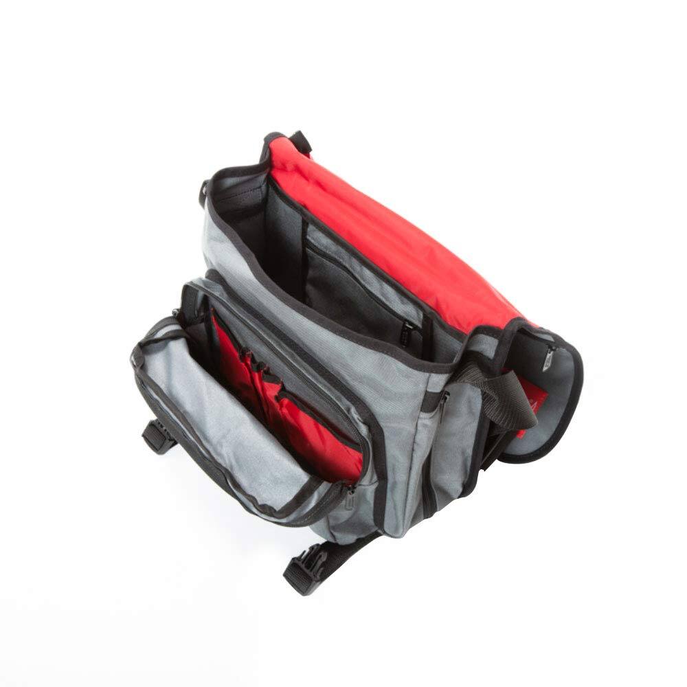 Left. Manhattan Portage - Europa (SM) With Back Zipper and Compartments, Gray - Gray.
