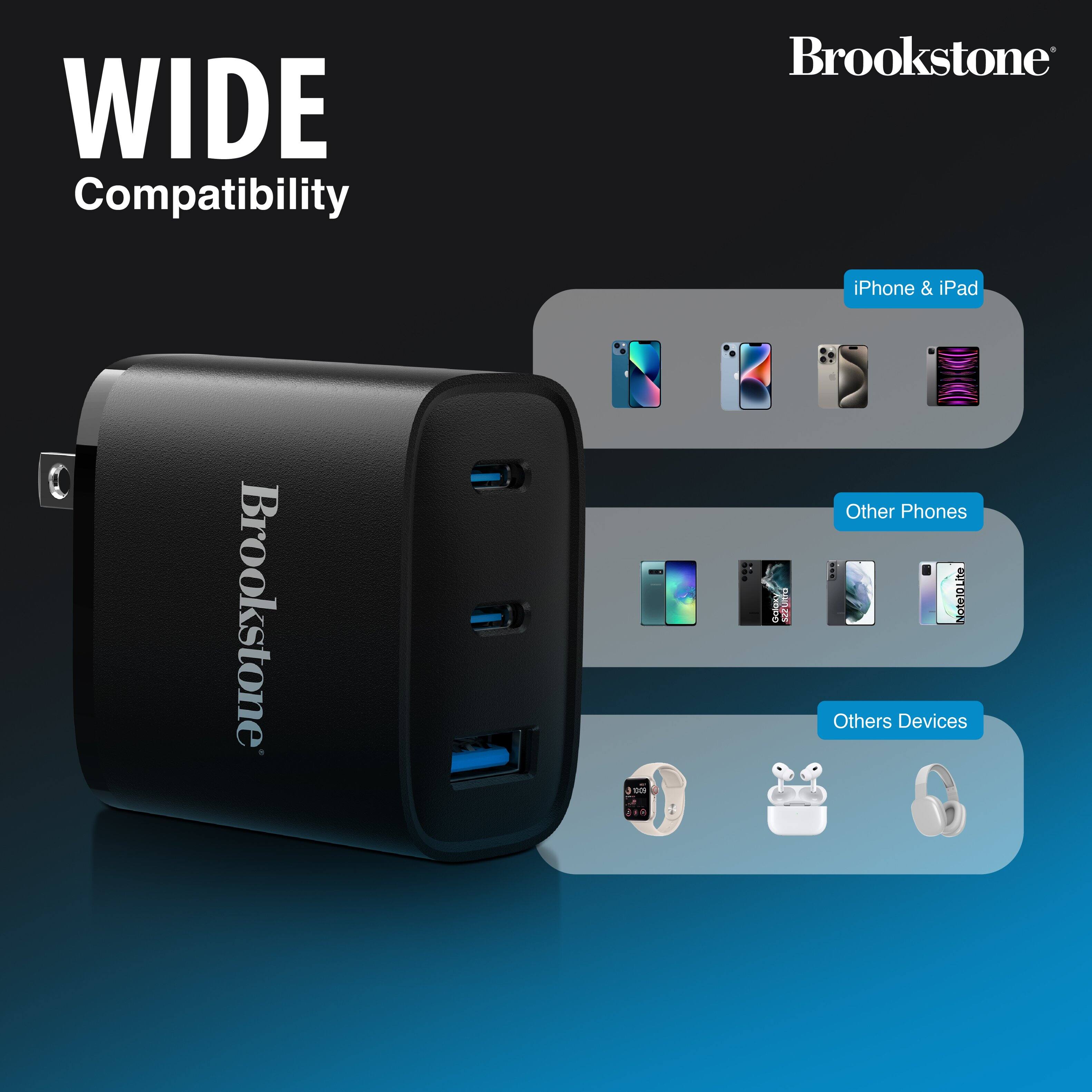 Brookstone, WIDE Compatibility, iPhone & iPad, Other Phones, Others Devices