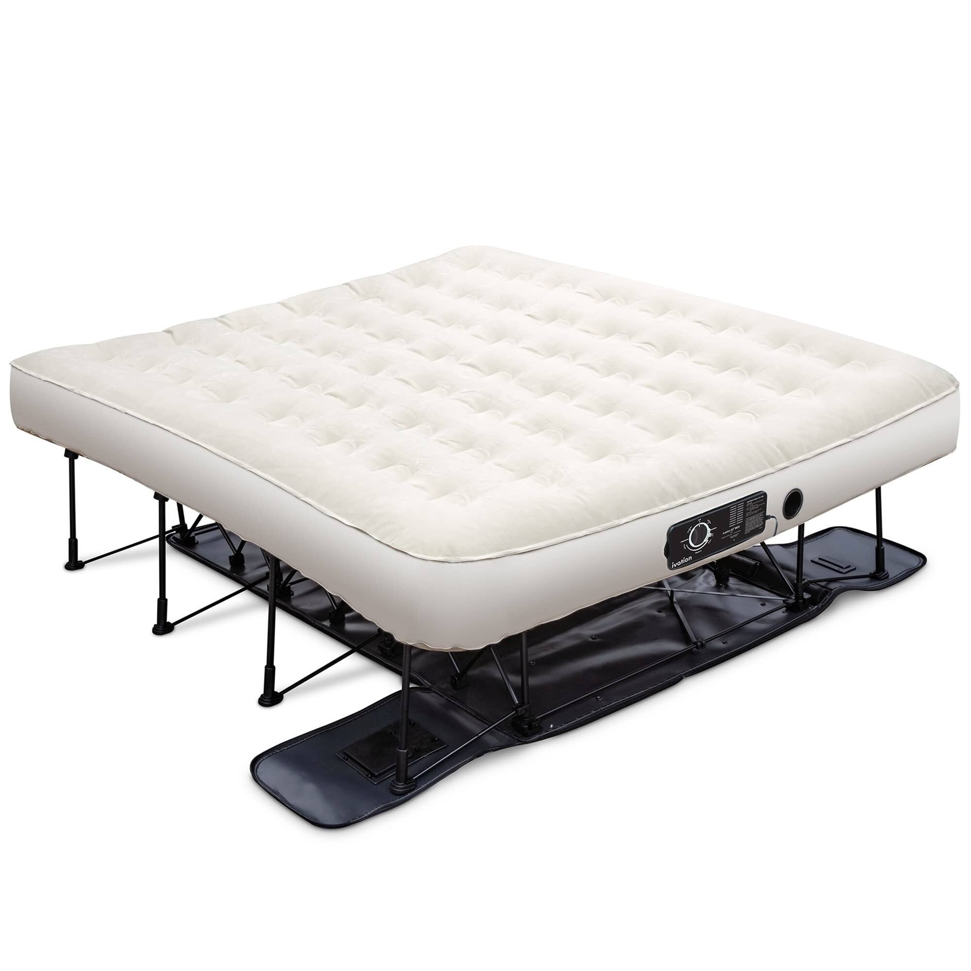 Front. Ivation - EZ-Bed Air Mattress, King Air Mattress with Built In Pump & Deflate Defender - White.