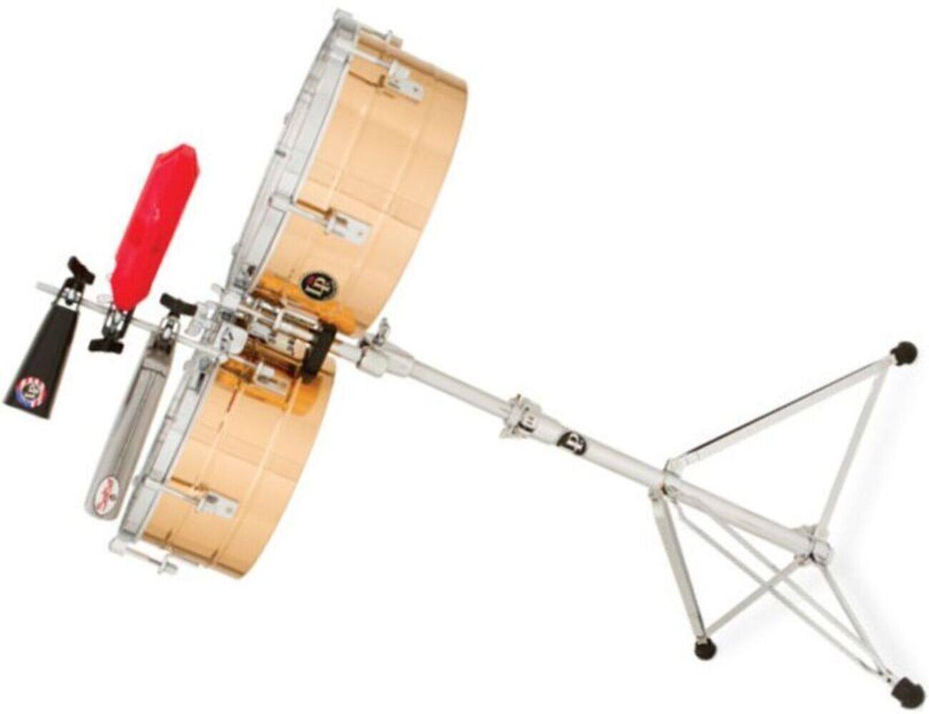 Angle. Latin Percussion - Tito Puente 14" & 15" Timbales.