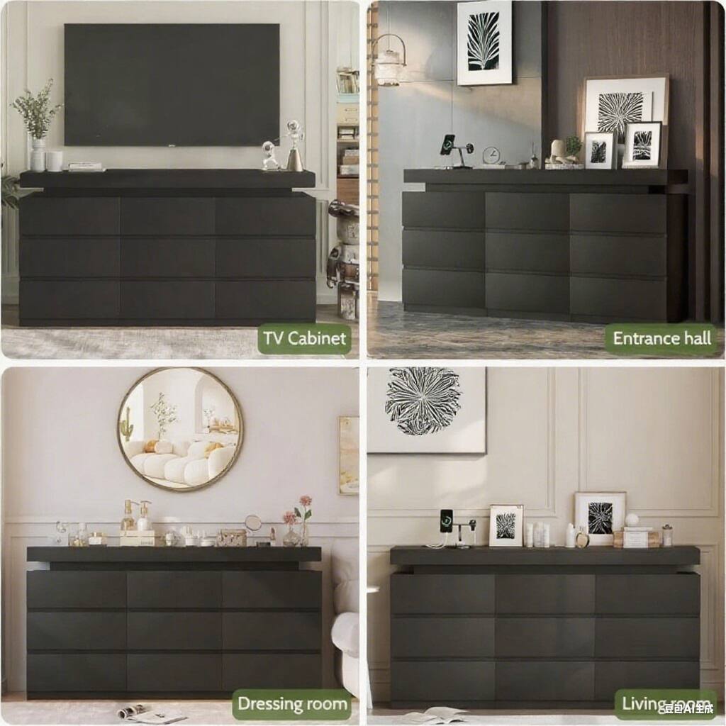 TV Cabinet  
Entrance hall  
Dressing room  
Living room