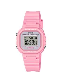 Casio - Women's Illuminator Digital Watch with Pink Case - LA-20WH-4A1CF - Black