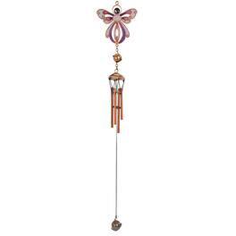 FC Design - 18" Long Purple Angel Copper and Gem Wind Chime Outdoor Patio or Garden Hanging Decoration - Multi-Color