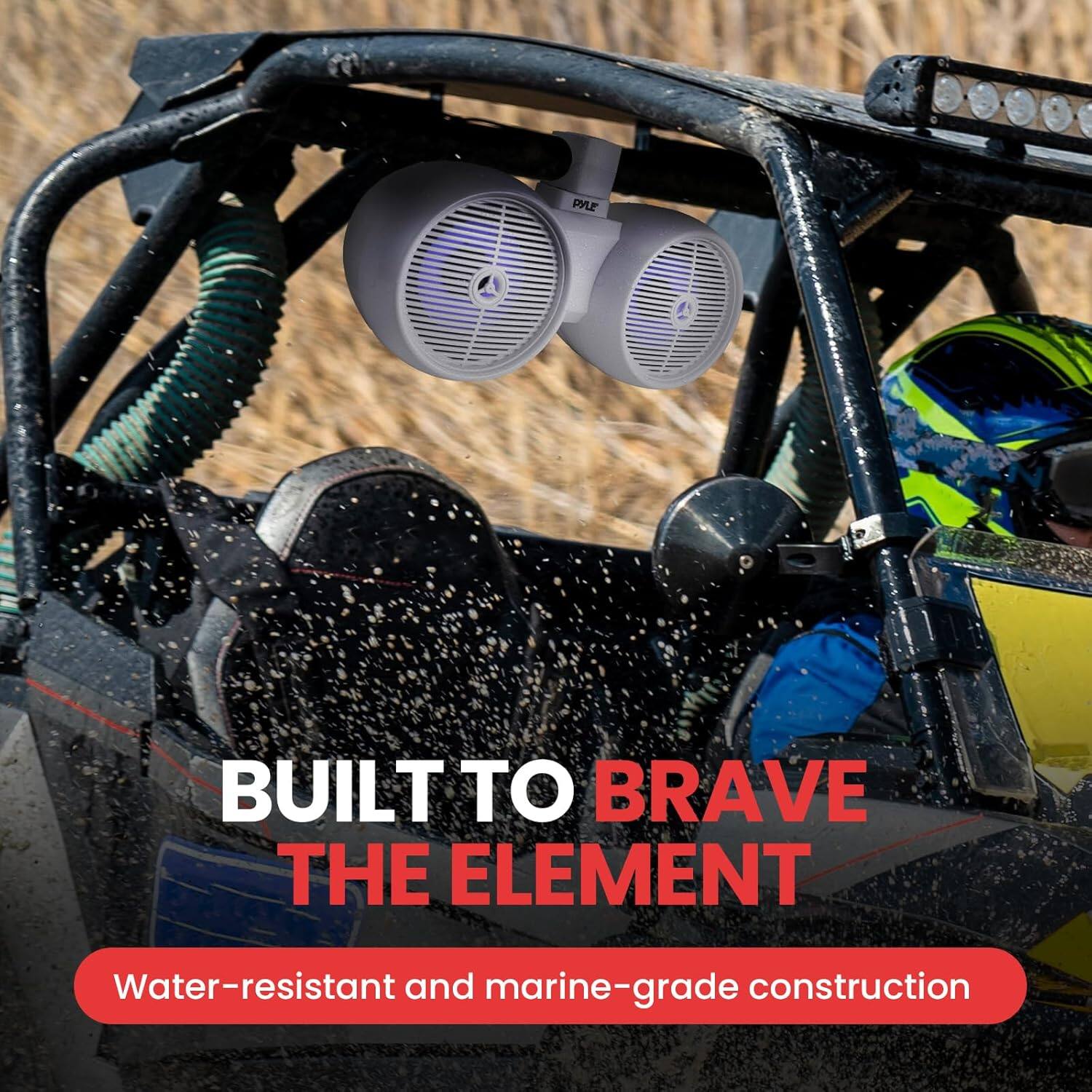 PYLE  
BUILT TO BRAVE THE ELEMENT  
Water-resistant and marine-grade construction