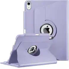 Front. Kitcheniva - Rotating Protective Case For iPad Air 11 Inch M3 2025 2024 And iPad Air 5th 4th Lilac Purple - Lilac Purple.