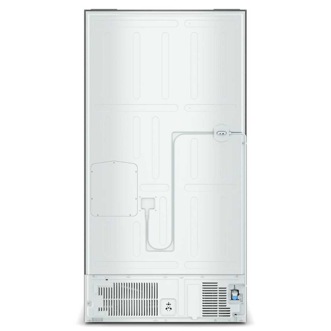 Back. Whirlpool - 36 in. Wide 22 cu. ft. 4-Door French Door Counter-Depth Refrigerator - Fingerprint-Resistant Stainless Finish.