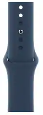 Front. Apple - Sport Band for Apple Watch 38/40/41mm - Regular/Full Set - Abyss Blue.