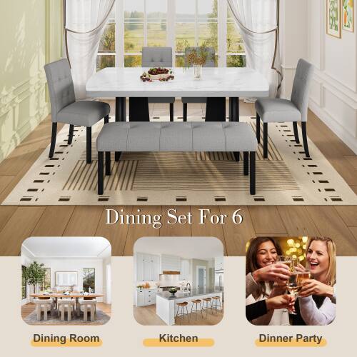 Dining Set For 6  
Dining Room  
Kitchen  
Dinner Party